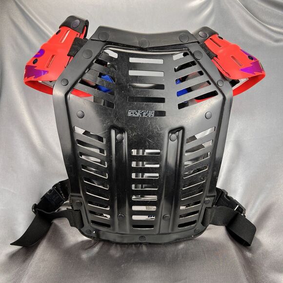 Vintage 90s HRP Flak Jak III Motocross Supercross Chest Protector Jr. Roost Neon - Picture 7 of 16